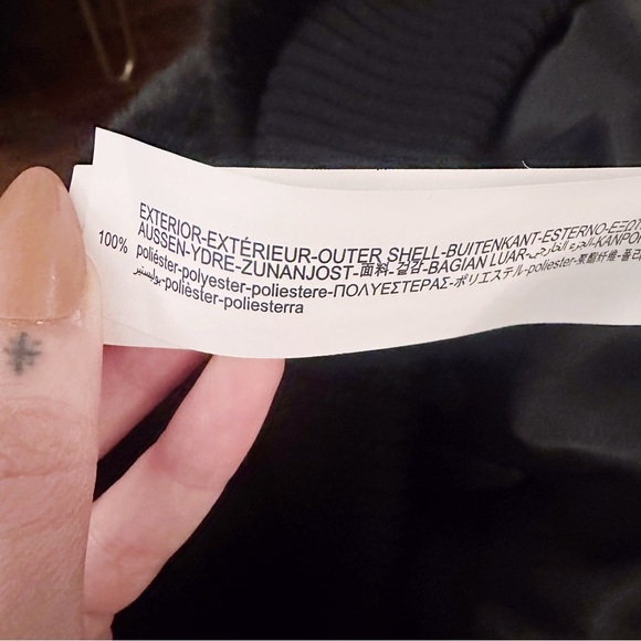 Zara Black Faux Fur Jacket Zipper Bomber Coat - Picture 4 of 5